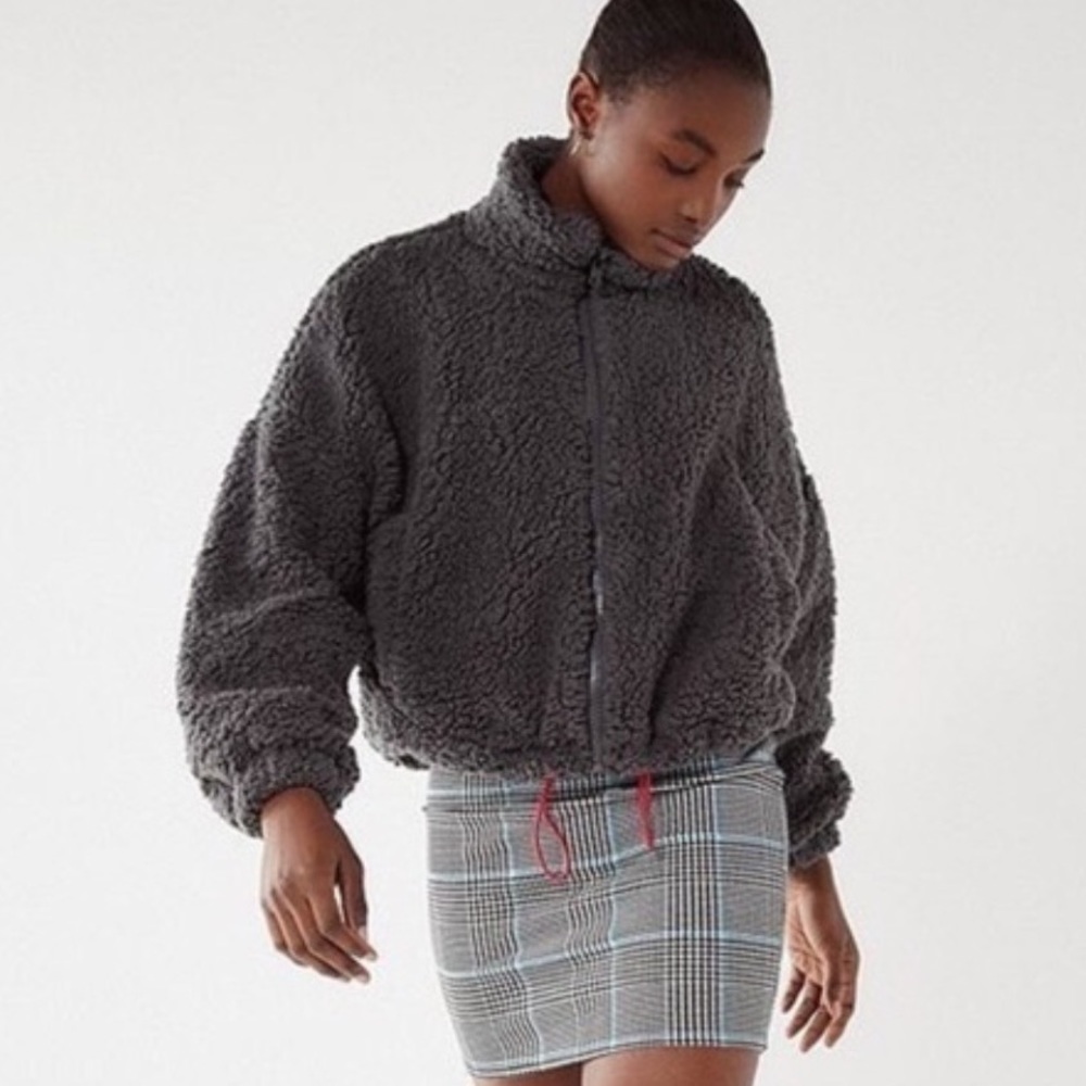 Urban Outfitters Willow Cropped Fuzzy Jacket